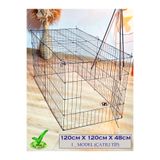 teknotrust Köpek Kedi Çiti Kafesi 120cmx60cmx48cm I Tip Oyun Eğitim Alanı 8 Parça Panel Çit Siyah