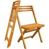 Teknotrust Masif Ağaç Slat Katlanır Dış Mekan Sandalyesi 50X50X88,5CM, 2 Adet, Altın Ton - Seçenek 1 - Renkli