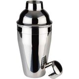 Teknotrust Paslanmaz Çelik Kokteyl Shaker 500 Ml, Profesyonel ve Şık Tasarım - Açık Gri