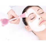 Teknotrust Pembe Yüz Temizleme ve Maske Spatulası, Silikon Krema Uygulama Aracı