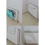 TeknoTrust Pratik 5 Telli Petek Üstü Çamaşır Kurutmalık, 60cm, Metal, Açık Gri
