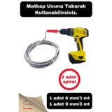 Teknotrust Pratik Ergonomik Matkap Ucu Boru Temizleme Ve Tıkanıklık Açma Spirali 3 Metre 2 Adet