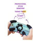 teknotrust Pubg Parmaklık Eldiveni Keskin Kontrol Ve Konfor Oyun Performansı Dayanıklı Oyuncu 4 Çift 8 Adet