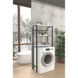 Teknotrust Tekno Trust 150 x 70 x 21 Beyaz Royal Çamaşır Makinası Üstü Düzenleyici Raf 3 Raflı Banyo Düzenleyici Ahşap Kla