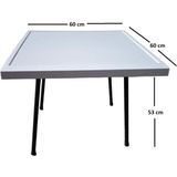 Teknotrust Tekno Trust Beyaz Katlanır Masa 60X60 cm Polyester Malzeme ile Altıgen Şekil ve Hafif Tasarım