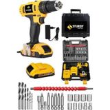 teknotrust Tekno Trust Darbeli 42V 8AH Lıon Çift Akülü Vidalama Metal Yout Seri Darbeli Turbo Şarjlı Matkap 27 Parça Uç Se