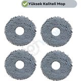 Teknotrust Uyumlu Mikrofiber Mop Bezleri Seti, 4 Adet, Siyah, Temizlik Için Ideal Seçenek - Seçenek 1