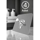 Teknotrust Yapışkanlı Duvar Vidası 4 Adet Çerçeve Askısı Vidalı Tırnak Kanca Şeffaf Duvar Askısı