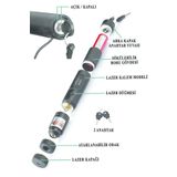 teknotrust Yf-303 Şarjlı Anahtar Emniyetli Yeşil Lazer Pointer Yüksek Güçlü Lazer Işaretçisi