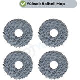 Teknotrust Yumuşak Mikrofiber Mop Bezleri 4'lü Set, Temizlik Için Hassas ve Etkili Çözüm - 1BW-Beyaz - Seçenek 1