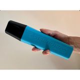 Teknova 3D Baskı Kapaklı Kalem Kutusu – Kalem, Fosforlu Kalem ve Marker Organizer – Masaüstü Kırtasiye Düzenleyici - Mavi