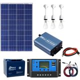 Teknovasyon Arge 105 Watt Güneş Paneli Tv Aydınlatma Paketi Solar Paket - Renkli