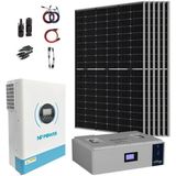 Teknovasyon Arge 13.000 Watt Büyük Bağ Evi Solar Paketi 415w Güneş Paneli 6,2kva İnverter 5Kw Lityum Akü - Renkli