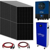 Teknovasyon Arge 16X600W Topcon Güneş Paneli 11KVA Inverter 51.2V 280AH Lityum Bataryalı Hazır Solar Enerji Paketi - Renkli