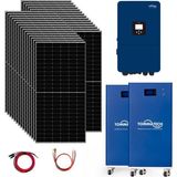 Teknovasyon Arge 30X600W Topcon Güneş Paneli 20KVA Trifaze Inverter 2X51.2V 280AH Lityum Bataryalı Hazır Solar Enerji Paketi - Renkli