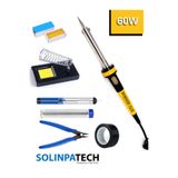 teknozeel SolinpaTech 60W Profesyonel Resistörlü Kalem Havya Pasta Lehim Stand Bant Lehim Pompası Yan Keski
