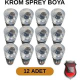 Tekoro Akrilik Sprey Boya 400 ml 12 Adet – Metal, Plastik, Ahşap Cam ve Oto Yüzeylere Uygun Renkler - Krom