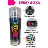 TEKORO PROFESYONEL Yüksek Isıya Dayanıklı Sprey Boya 400 ml 600 C°