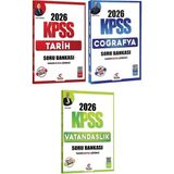 Tekrar 2026 Kpss Tarih + Coğrafya + Vatandaşlık Soru Bankası 3 Lü Set