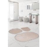 Teksev Bonny Home Venüs Vizon 3'lü Dantelli Banyo Paspası Seti Çeyizlik Klozet Takımı