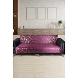 Teksev Güzide Mor Koltuk Örtüsü Altın Varaklı Kaymaz Süngerli Çekyat Örtüsü 1 Adet 170X210 cm - 170 x 210 cm
