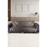 Teksev Güzide Siyah Koltuk Örtüsü Altın Varaklı Kaymaz Süngerli Çekyat Örtüsü 1 Adet 170X210 cm - 170 x 210 cm