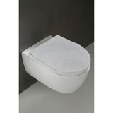 Teksev Klozet Kapak Örtüsü, Eko Sarmaşık Krem Renk, Banyo Klozet Örtüsü