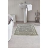Teksev Soffy Doğal Pamuklu Kahve & Kahve Ayak Paspası Ayak Havlusu 50X70 cm Banyo Paspası