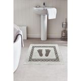 Teksev Soffy Doğal Pamuklu Kahve & Krem Ayak Paspası Ayak Havlusu 50X70 cm Banyo Paspası