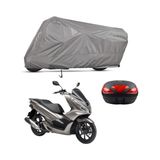 Teksin Honda PCX 150 Arka Çanta Uyumlu A+ Kalite Gri Motosiklet Brandası