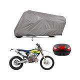 Teksin Husaberg TE 250 Arka Çanta Uyumlu A+ Kalite Gri Motosiklet Brandası