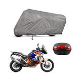 Teksin KTM 1290 Super Adventure Arka Çanta Uyumlu A+ Kalite Gri Motosiklet Brandası