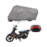 Teksin Motozeen Puma MZ 100A Arka Çanta Uyumlu A+ Kalite Gri Motosiklet Brandası