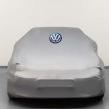Teksin Volkswagen Beetle Kumaş Logolu Oto Branda - Penye Örtü Gri