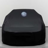 Teksin Volkswagen Beetle Kumaş Logolu Oto Branda - Penye Örtü Siyah