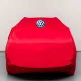 Teksin Volkswagen Caddy 3 (2003-2010) Kumaş Logolu Oto Branda - Penye Örtü Kırmızı