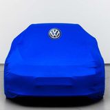 Teksin Volkswagen Golf 6 (2008-2012) Kumaş Logolu Oto Branda - Penye Örtü Mavi
