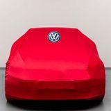 Teksin Volkswagen Golf 7 (2012-2020) Kumaş Logolu Oto Branda - Penye Örtü Kırmızı