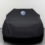 Teksin Volkswagen Tiguan (2007-2015) Kumaş Logolu Oto Branda - Penye Örtü Siyah