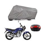 Teksin Yamaha YBR 125 Arka Çanta Uyumlu A+ Kalite Gri Motosiklet Brandası