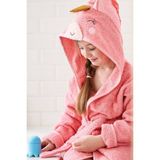 Teksmoda Kapşonlu Kız-Erkek Çocuk Bornozu Pamuklu-Unicorn - 1 - 2 Yaş - Pembe