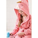 Teksmoda Kapşonlu Kız-Erkek Çocuk Bornozu Pamuklu-Unicorn - Pembe - 9 - 10 Yaş