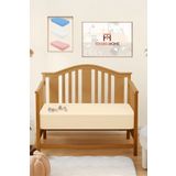 TeksNil Home %100 Pamuk Penye Bebek BejLastikli Çarşaf,Anne Yanı Çarşafı,Kreş Bebek Yatağı Çarşafı