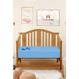 TeksNil Home %100 Pamuk Penye Bebek Mavi Lastikli Çarşaf,Anne Yanı Çarşafı,Kreş Bebek Yatağı Çarşafı