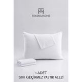 Teksnil Home | %100 Pamuk Sıvı Geçirmez 1’li Yastık Alezi Koruyucu | Koruyucu Yastık Kılıfı | 50 x 70 | - 50 x 70 cm - Açık Gri