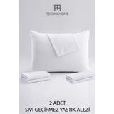 TeksNil Home | %100 Pamuk Sıvı Geçirmez 2’li Yastık Alezi Koruyucu | Koruyucu Yastık Kılıfı | 50 X 70 |