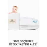TeksNil Home %100 Pamuk Sıvı Geçirmez Bebek Yastık Alezi Koruyucu 35x45 CM