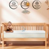 TeksNil Home| %100 Pamuk Sıvı Geçirmez Bebek Yatak Koruyucu Alez | Beşik Kreş Yatak Koruyucu Alezi | Full Kenar Çarşaf 70 x 140 - 70 x 140 cm - Beyaz