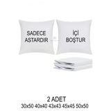 Teksnil Home 2 Adet Fermuarlı Kırlent İç Astarı 5 Ebat Kırlent İçi Yastık Kılıf Astar Milt