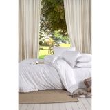Teksnil Home | Beyaz Oslo Çift Kişilik Nevresim Takımı Armürlü - 220 x 240 cm